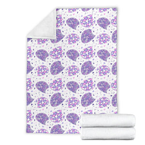 Hedgehog Pattern Print Design 05 Premium Blanket