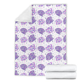 Hedgehog Pattern Print Design 05 Premium Blanket