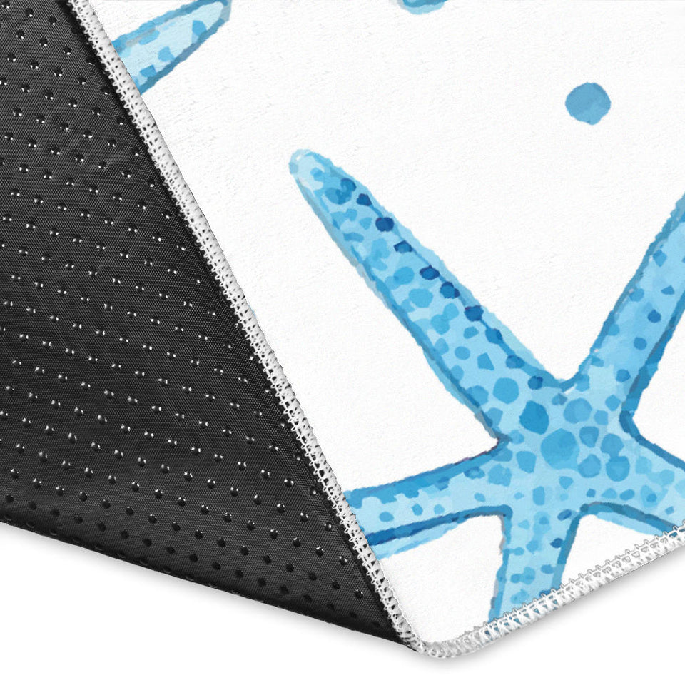 Watercolor Starfish Pattern Area Rug