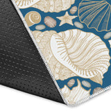 Shell Polynesian Tribal Design Pattern Area Rug