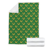 Horseshoes Pattern Print Design 05 Premium Blanket