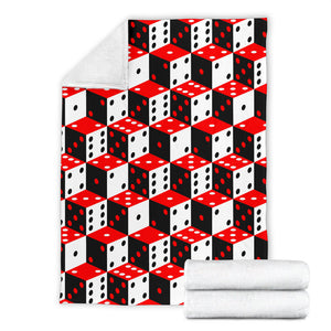 Dice Pattern Print Design 02 Premium Blanket