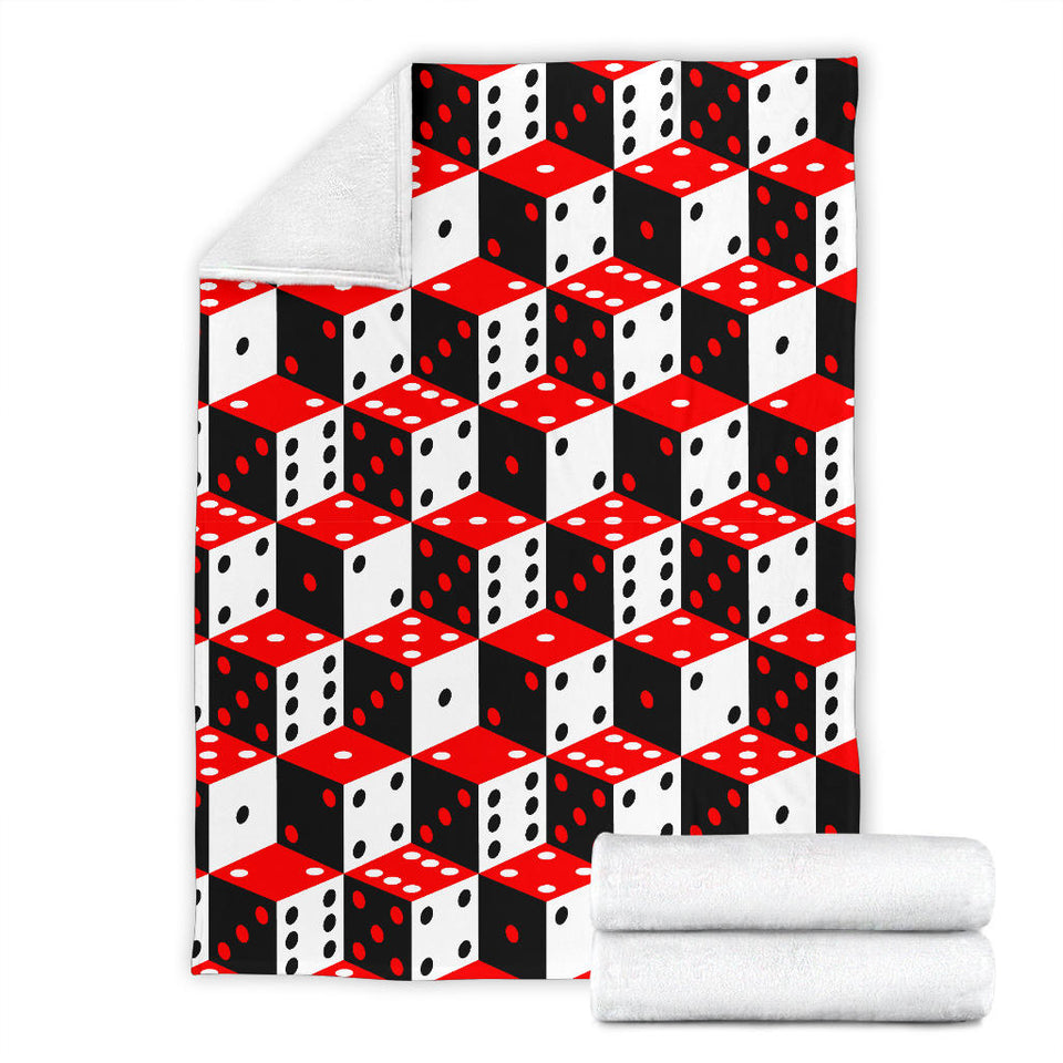 Dice Pattern Print Design 02 Premium Blanket