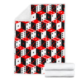 Dice Pattern Print Design 02 Premium Blanket