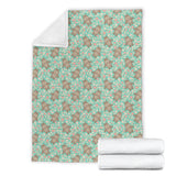 Hippopotamus Pattern Print Design 02 Premium Blanket
