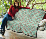 Hippopotamus Pattern Print Design 02 Premium Quilt