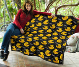 Duck Toy Pattern Print Design 05 Premium Quilt