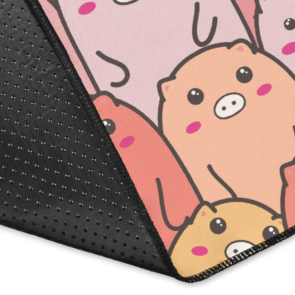 Pig Pattern Print Design 04 Area Rug