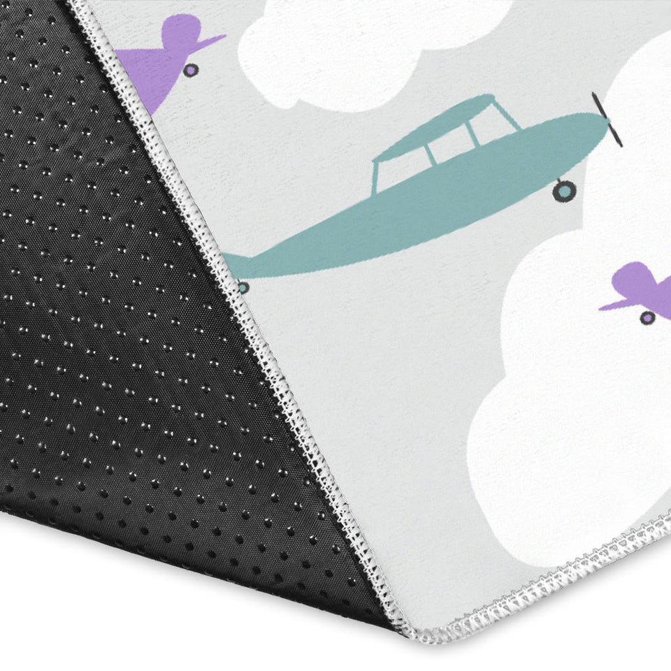 Helicopter Plane Pattern Area Rug