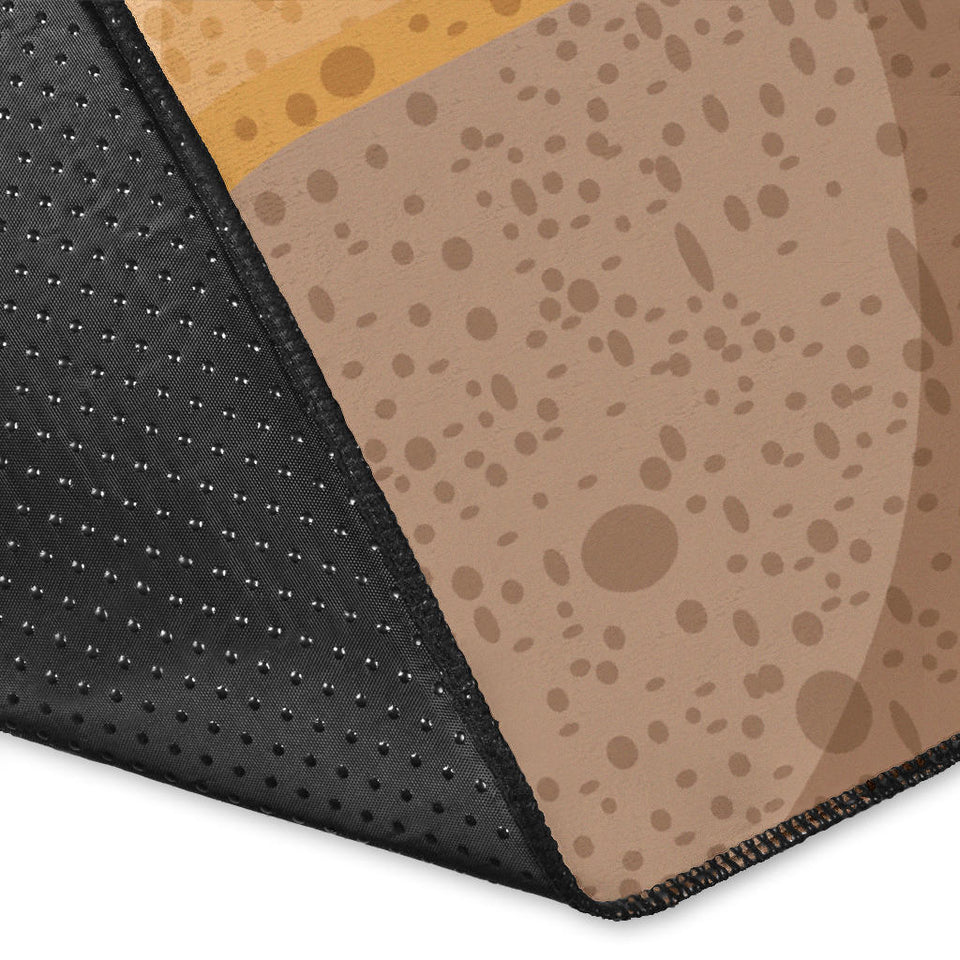 Bread Toast Pattern Print Design 04 Area Rug