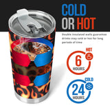 Fire Flame Dark Pattern Tumbler