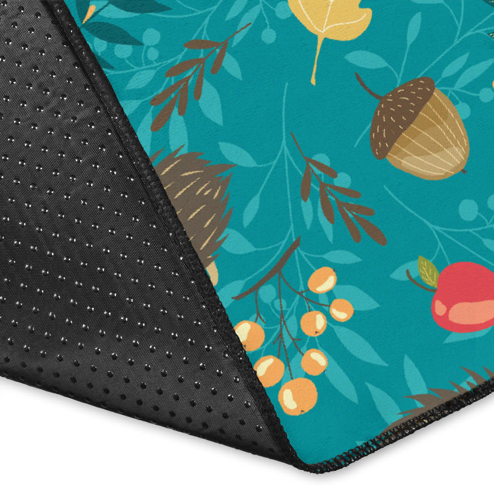 Hedgehog Pattern Print Design 01 Area Rug