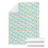 Fried Eggs Pattern Print Design 04 Premium Blanket