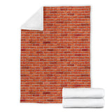 Brick Printed Pattern Print Design 03 Premium Blanket