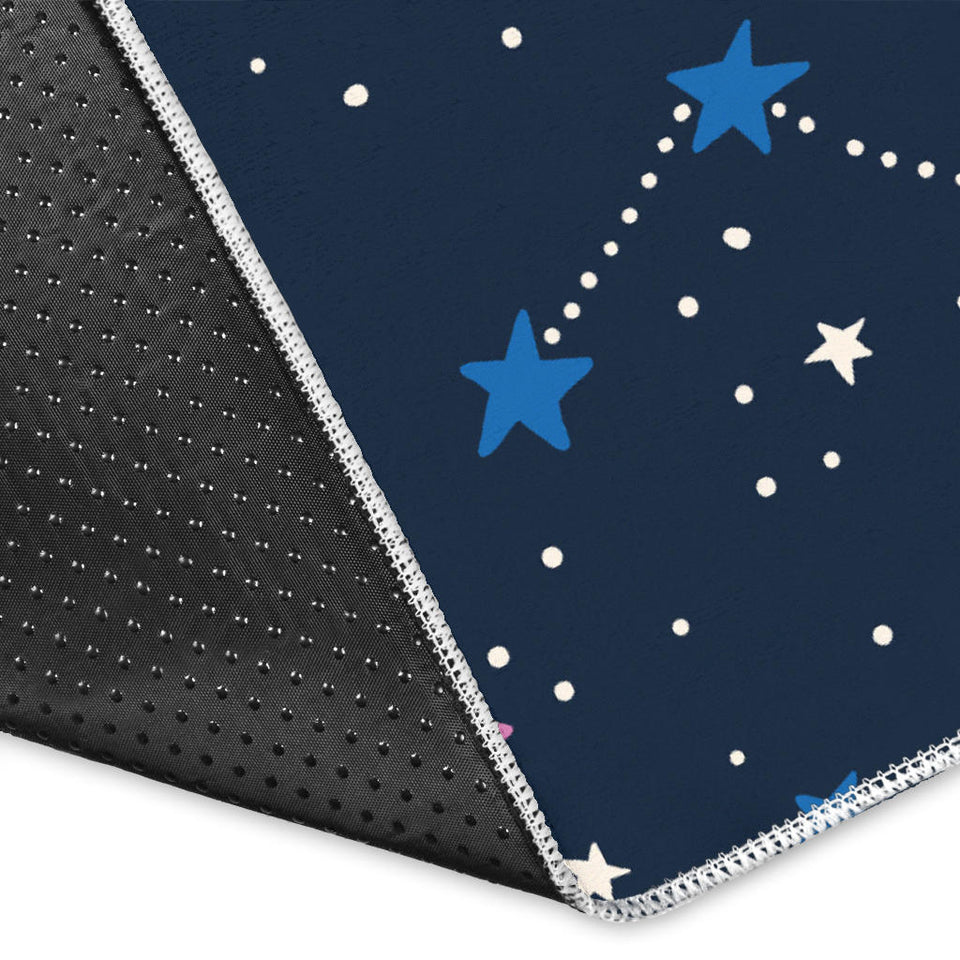 Space Pattern With Planets, Comets, Constellations And Stars Area Rug