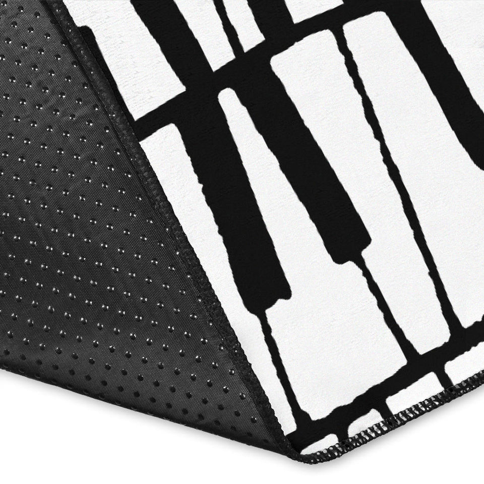 Piano Pattern Print Design 03 Area Rug