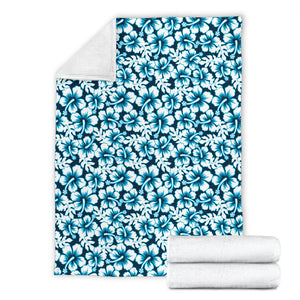 Hibiscus Pattern Print Design 04 Premium Blanket