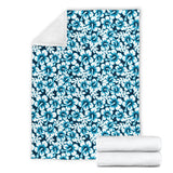 Hibiscus Pattern Print Design 04 Premium Blanket