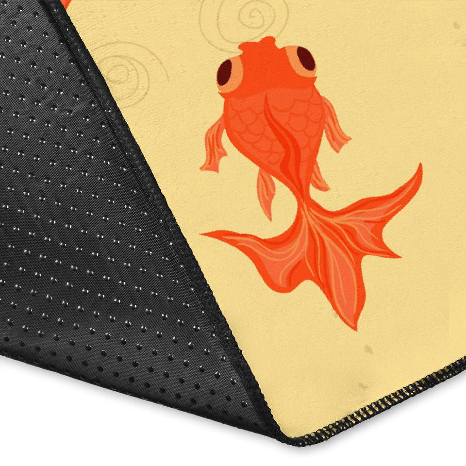 Goldfish Pattern Print Design 02 Area Rug