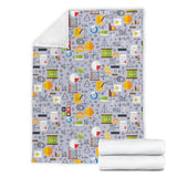 Math Pattern Print Design 04 Premium Blanket
