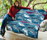 Whale Design Pattern Premium Quilt