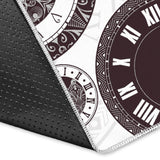 Classic Vintage Clock Pattern Area Rug