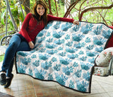 Coral Reef Pattern Print Design 04 Premium Quilt