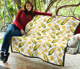 Corn Pattern Print Design 05 Premium Quilt