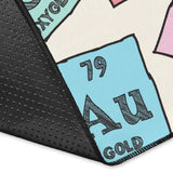 Chemistry Periodic Table Pattern Print Design 02 Area Rug