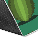 Durian Pattern Green Background Area Rug