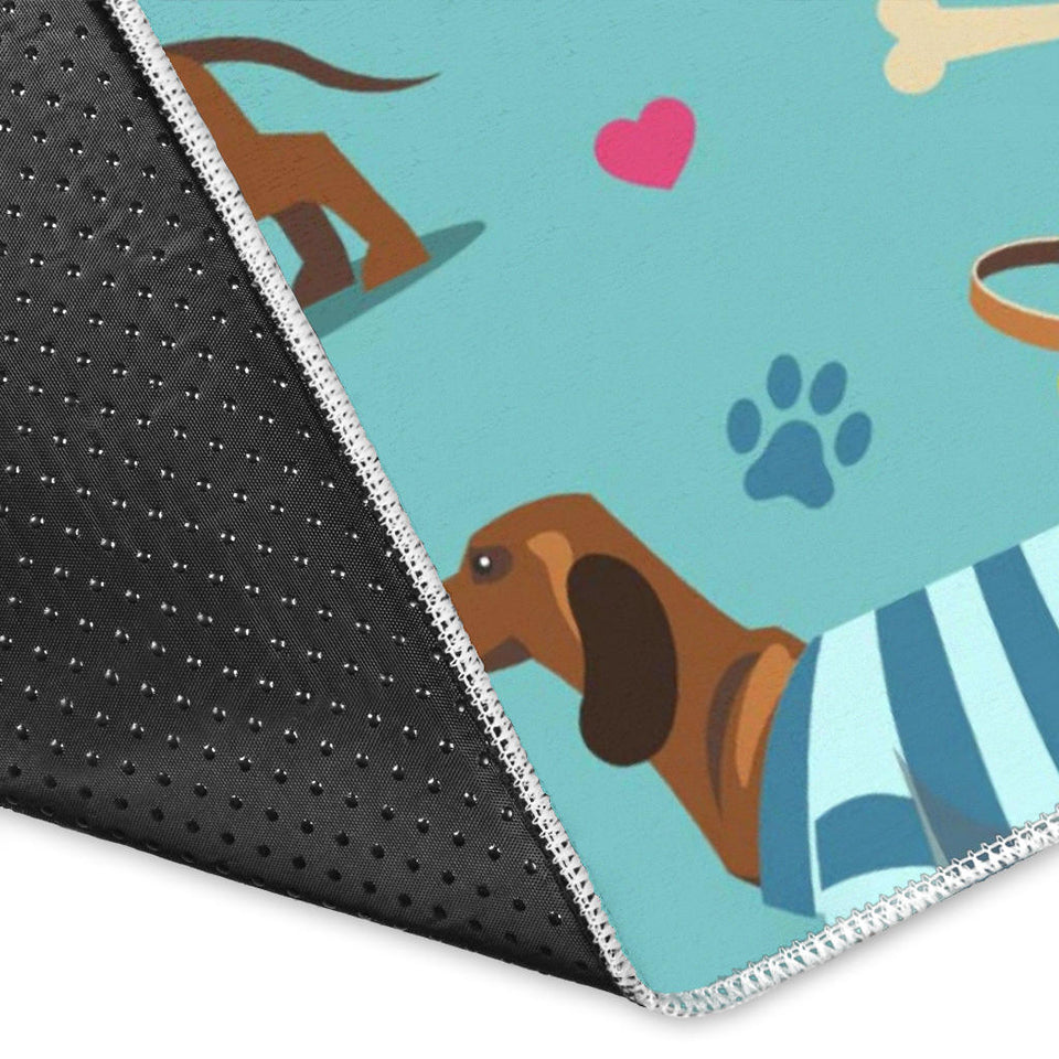 Dachshund Decorative Background Area Rug