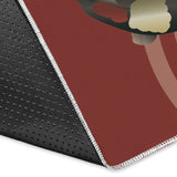 Koi Fish Carp Fish Red Background Area Rug