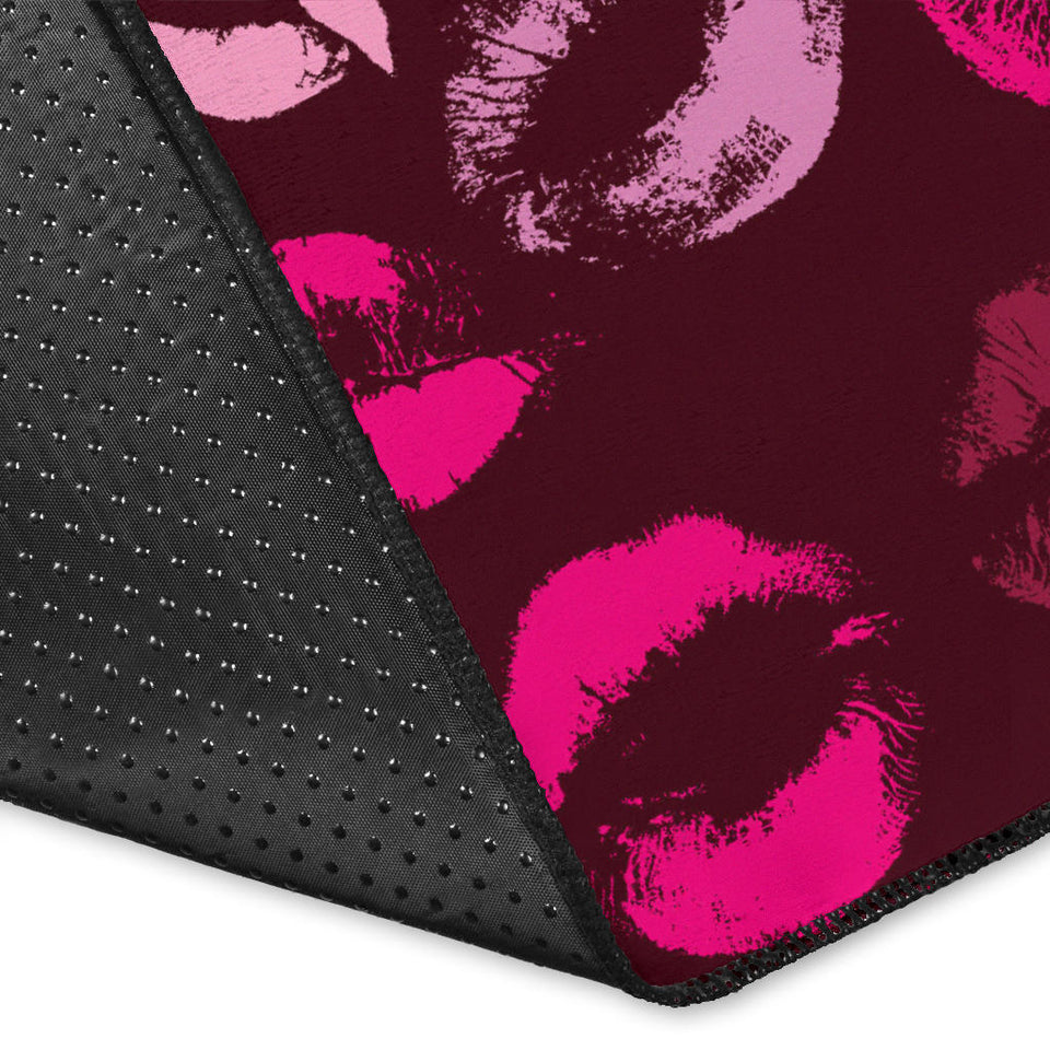 Lips Pattern Print Design 03 Area Rug
