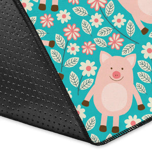Pig Pattern Print Design 01 Area Rug