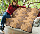 Bread Toast Pattern Print Design 04 Premium Quilt