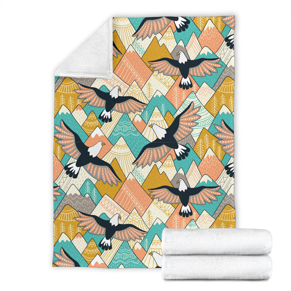 Eagle Pattern Print Design 02 Premium Blanket