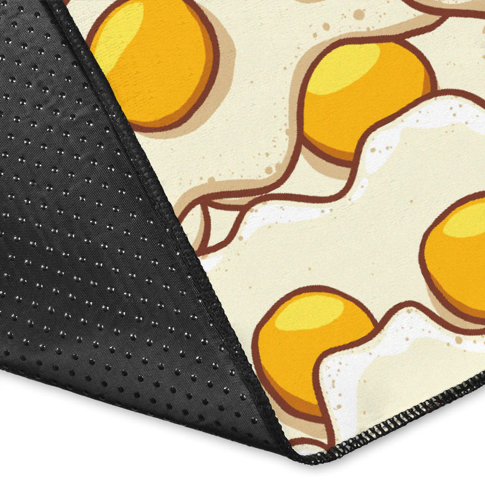 Fried Eggs Pattern Print Design 02 Area Rug