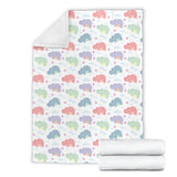 Hippopotamus Pattern Print Design 03 Premium Blanket
