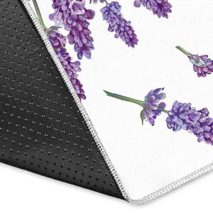 Lavender Flower Design Pattern Area Rug