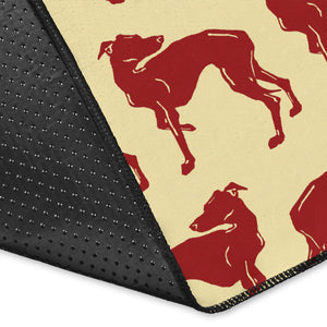 Greyhound Pattern Print Design 04 Area Rug