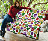 Dice Pattern Print Design 03 Premium Quilt