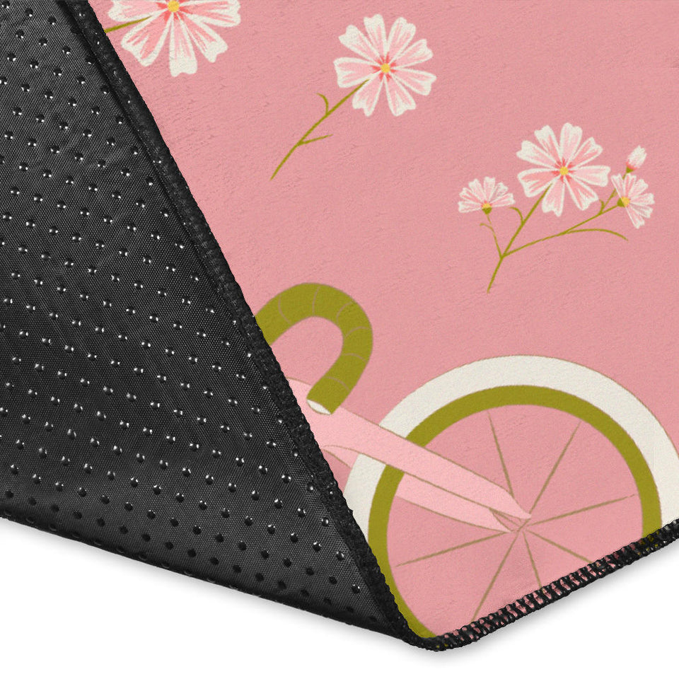Bicycle Pattern Print Design 02 Area Rug