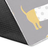 Cute Dachshund Dog Pattern Area Rug