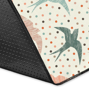 Swallow Pattern Print Design 02 Area Rug