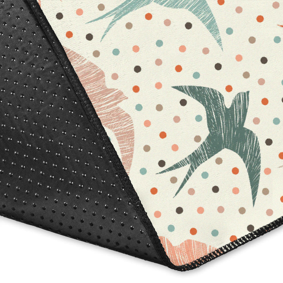 Swallow Pattern Print Design 02 Area Rug
