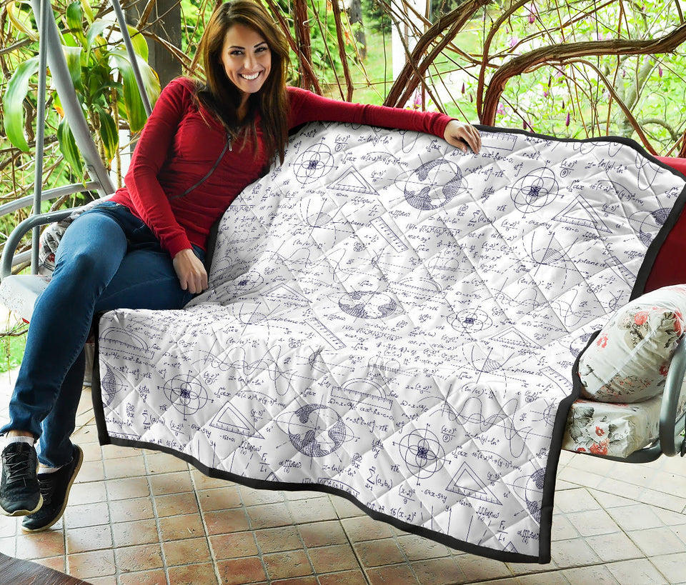 Math Pattern Print Design 03 Premium Quilt