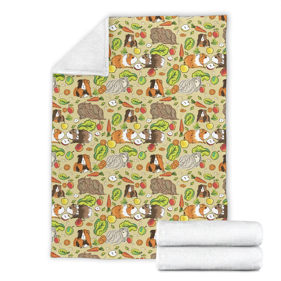 Guinea Pig Pattern Print Design 04 Premium Blanket