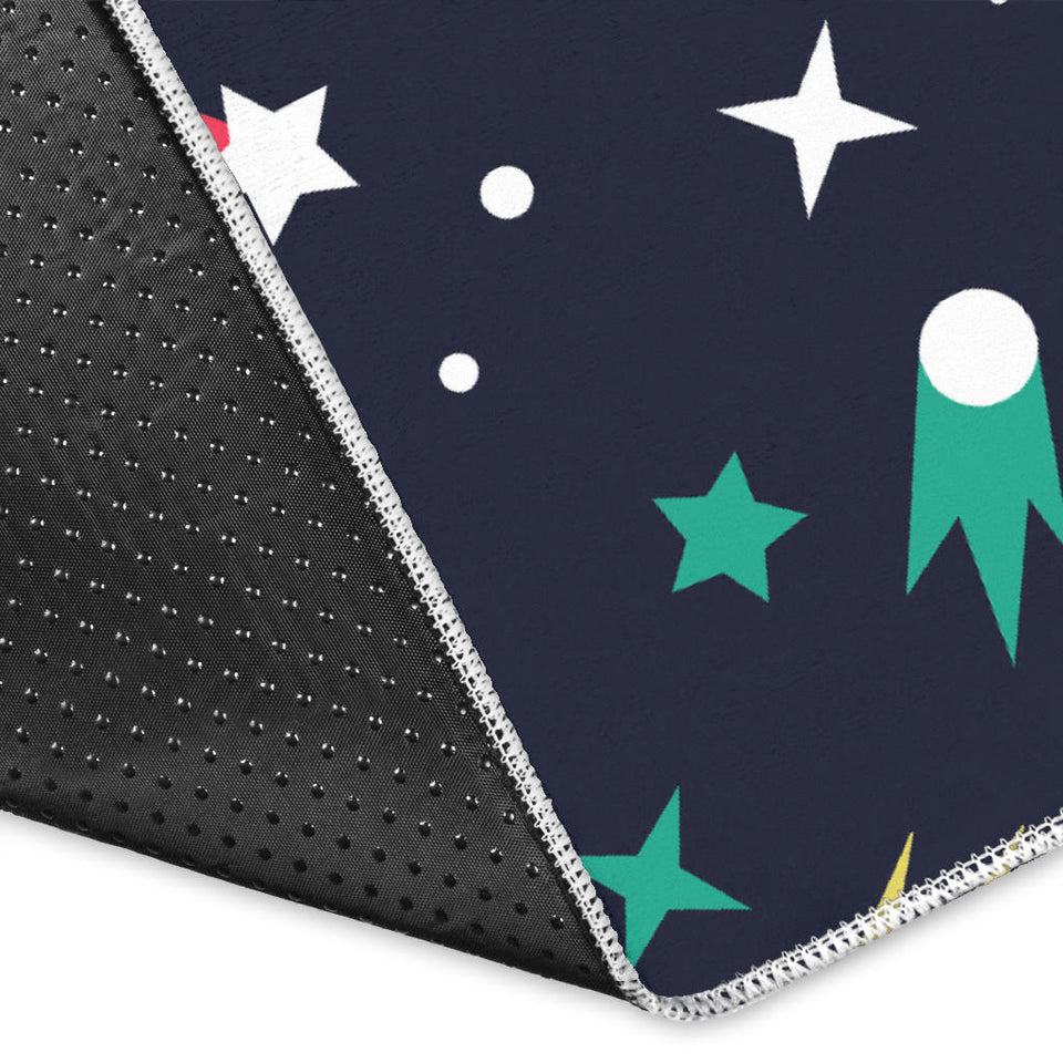 Colorful Space Pattern Planet Star Area Rug