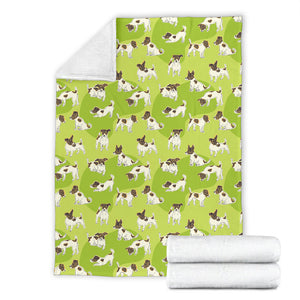 Jack Russel Pattern Print Design 01 Premium Blanket