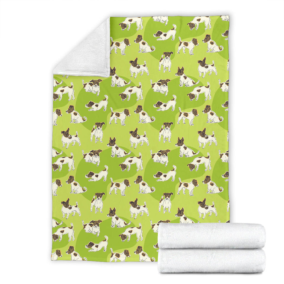 Jack Russel Pattern Print Design 01 Premium Blanket